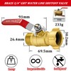 3/4" GHT Garden Hose Shut Off Valve Brass Ball Valve,