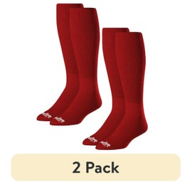 Baseball Socks 2 Pair (Small/Scarlet Red)