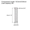 sourcing map Compression Spring,6mm OD, 0.5mm Wire Size, 16.5mm Compressed