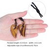 Nupuyai Polished Wolf Tooth Obsidian Crystal Pendant Necklace for Women