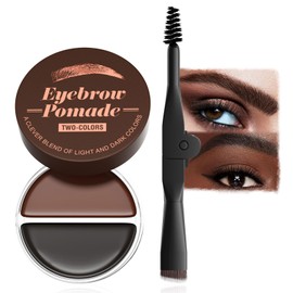 Eyebrow Pomade Brow Dye - 2 in 1 Waterproof Eyebrow Gel Long Lasting Brow Pomade with Brush, Eyebrow Brow Pomade Professional Makeup Tinted Eyebrow for Holiday Parties Makeup (#03)
