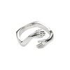 925 Sterling Silver Hugging Ring - Open Ring - Hug