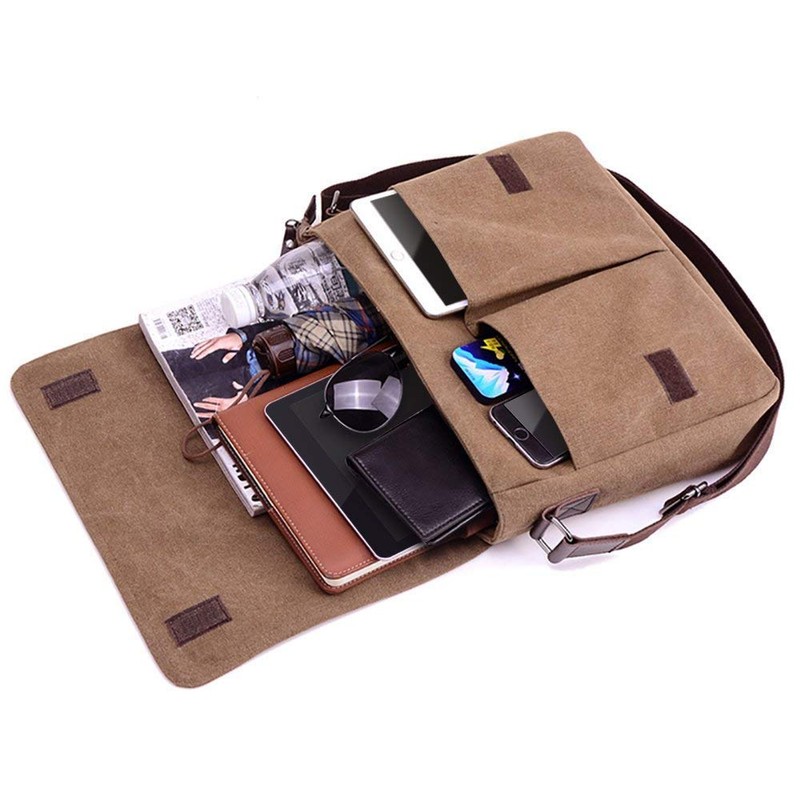 Unisex Messenger Bag Casual Canvas Bag Shoulder Sling Bag Satchel