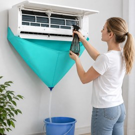 Air Conditioner Cleaning Cover Kit for Wall-Mounted AC – Waterproof Drain Bag with 2M Hose for Indoor Cleaning