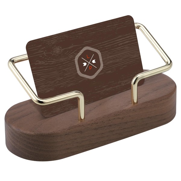 JIANTA Wooden Business Card Holder, Business Card Holder, Walnut Wood