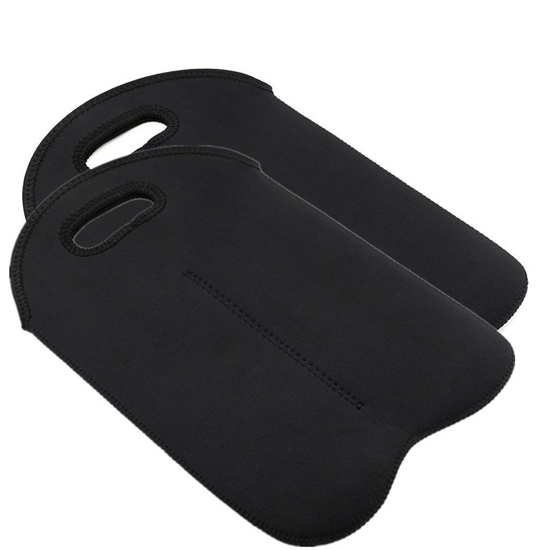 Hipiwe Wine Carrier Tote Bag Two Bottle Insulated Neoprene Wine/Water