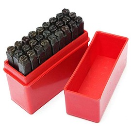 Heavy Duty Alphabet Letter Number Punch Tool Set, Carbon Steel Pin Punch Set Metal Stamp Craft Tool Kit with Case