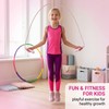 Detachable Weighted Fitness Hoop Combined with Pink Unicorn Skipping Rope,