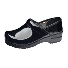 Women's Professional Patent Clog, Black Patent,42 EU/10.5-11 M US