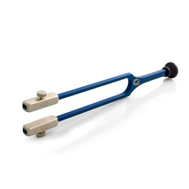 Rydel Seiffer Tuning Fork with Base c128/C64 | Colour Deluxe | Made of Titanium Coated Stainless Steel | Colour: Blue