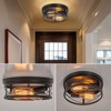 foucasal Farmhouse Ceiling Light Fixture Black Flush Mount Ceiling Light
