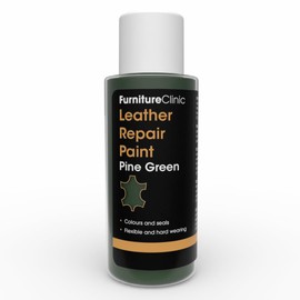 Furniture Clinic Leather Repair Paint | 2-in-1 Seal and Color | Use on Scratches, Tears, and Holes in Car Seats | Quick and Easy Leather Repair Kit for Furniture (Pine Green, 1.7oz)