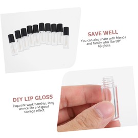 FRCOLOR 10pcs Small Lip Gloss Tubes Refillable Lip Color Containers Portable Cosmetic Bottles eyelash Storage
