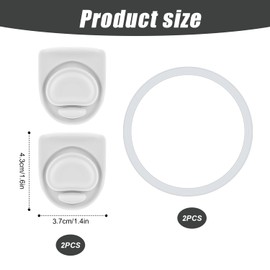 PEUTIER 4pcs Bottle Seal Ring & Replacement Stopper for Owala FreeSip 19oz 24oz 32oz 40oz, Silicone O Ring Water Bottle Lid Parts, Cap Mouth Plug Gasket Accessories, BPA-Free (White)