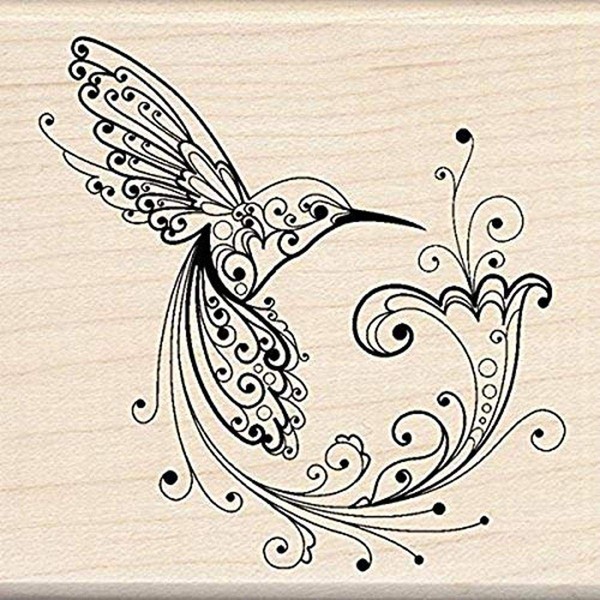 Inkadinkado Hummingbird Wood Stamp