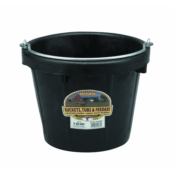 Little Giant® Rubber Pail | All-Purpose Rubber | Rubber Bucket | Heavy Duty Bucket | Water Bucket | 8 Quarts