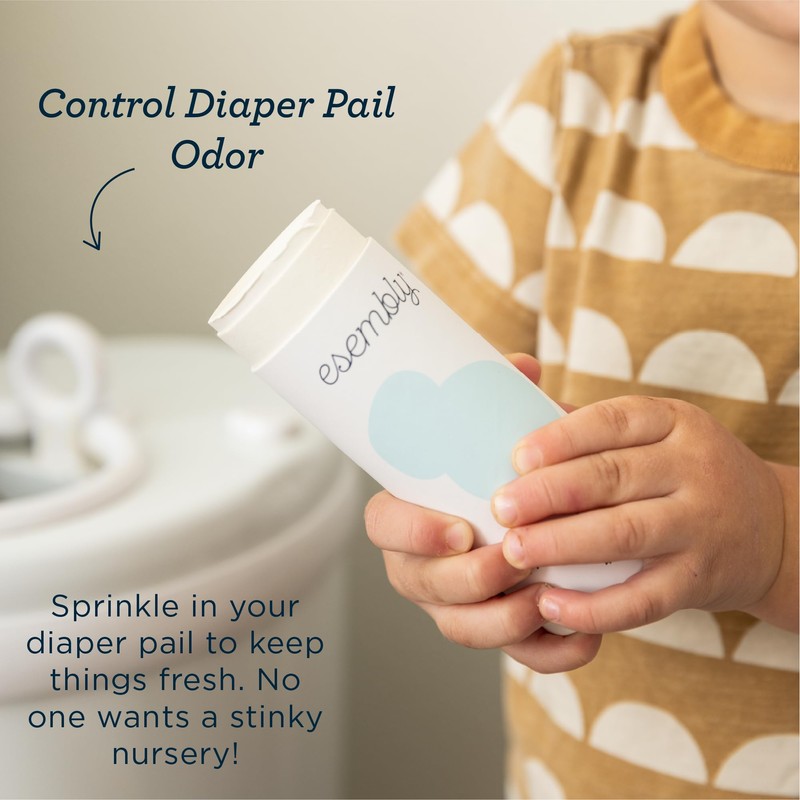 Esembly Pail Deodorant, Shakable Powder Deodorizer for Diaper Pails, Keeps
