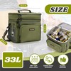 Ruthfot Double-Layer Insulated Cooler Foldable Lunch Box, Leakproof Cooler Bag