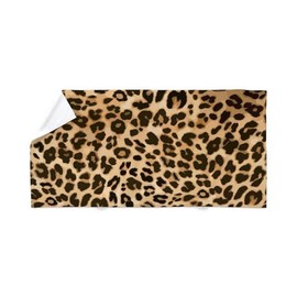 CafePress Leopard Gold/Black Print 30"x60" Absorbent Cotton Back, Soft Beach, Pool Towel