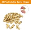 sourcing map 20Pcs Invisible Barrel Hinges, 5x15mm Brass Concealed Hinge,