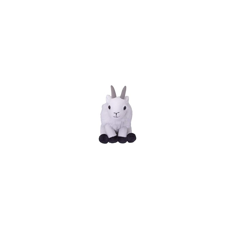 Wild Republic Pocketkins Eco Mountain Goat, Stuffed Animal, 5 Inches,