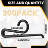 DoubleFill 200 Pcs Plastic Sock Hangers, Long Non Slip Sock