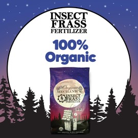 Organic Mechanics 3-2-2 Insect Frass Fertilizer, 2 Pounds - Works for All Stages of Plant Growth for Houseplants, Flowers, Tropical, Trees, Succulents & More - Eco-Friendly