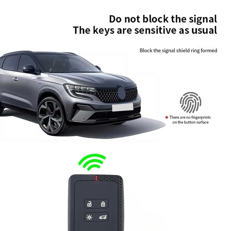 OTMIK Silikon Autoschlüssel Hülle passend für Renault Austral Remote Key