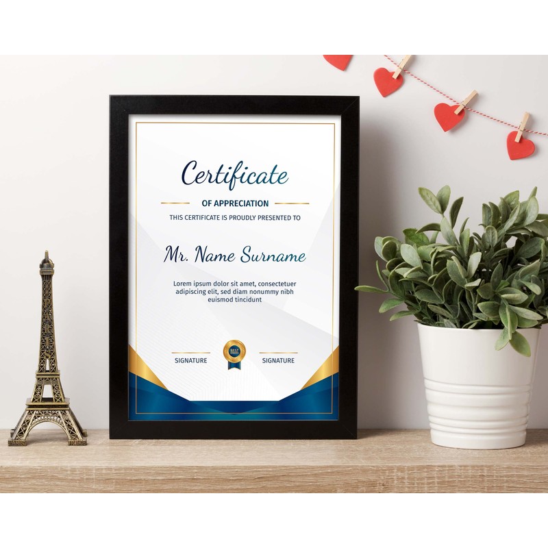 A4 Black Photo Frame - Size 29.7cm x 21cm (11.75"