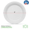 Stock Your Home 6-Inch Paper Plates Uncoated, Everyday Disposable Dessert
