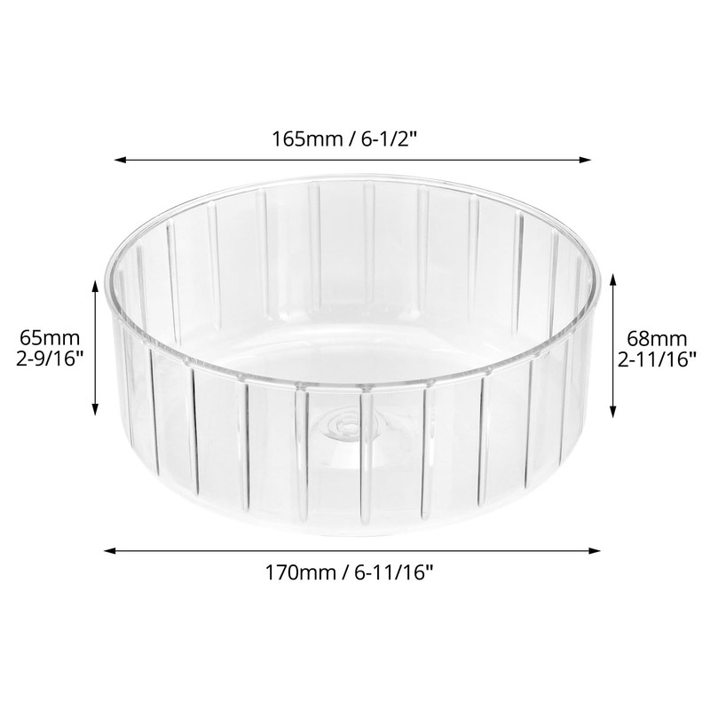 QWORK® 17cm Transparent Hamster Wheel, Silent Spinner Wheel with Double