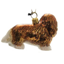 Joy to The World Collectibles European Blown Glass Pet Ornament, Cavalier King Charles Blenheim