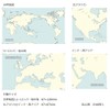 Gakken Stayful STUDY STATIONERY Sticky Notes, White Map, World, Blue
