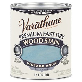 Rust-Oleum 297427 Vintage Aqua Varathane Premium Fast Dry Wood Stain, 1 Quart, 2 Pint Can (Pack of 2)