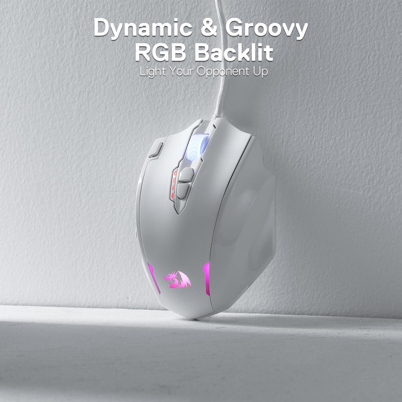 Redragon M908 Impact RGB LED MMO Mouse with Side Buttons