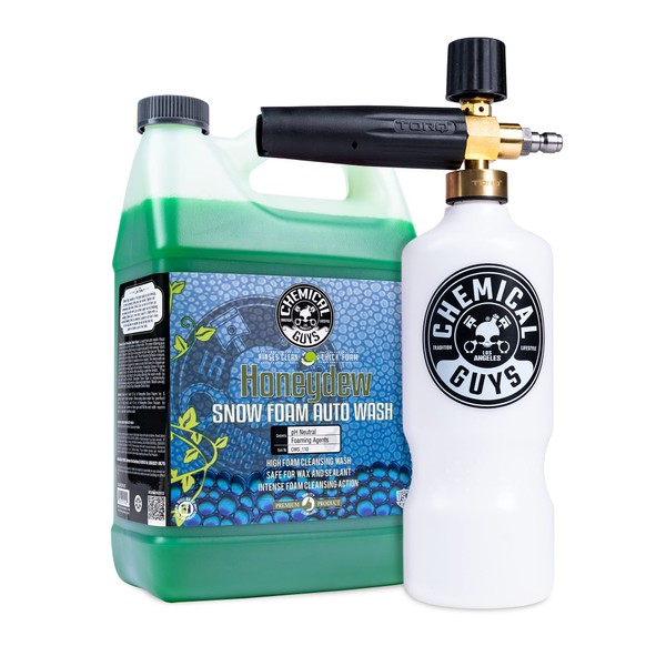 Chemical Guys EQP_312 TORQ Professional Max Foam 8 Cannon & Honey Dew Snow Foam Soap Kit, Safe for Cars, Trucks, SUVs, RVs & More, 128 fl oz (1 Gallon)
