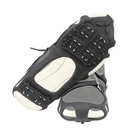 1 Pair of 24 Teeth Ice Snow Grips Grippers Anti-Slip Lite Duty Serious Walk Traction Cleats with Removable Straps (S(Men:4-6/Women:5-7))