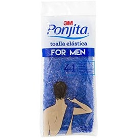 PONJITA 3M Toalla Elástica Exfoliante para Hombre Limpieza Profunda 1 pieza Ideal para baño diario, Elimina impurezas y células muertas, Exfoliación profunda, Flexible para la espalda, Colores surtidos