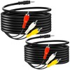 Yeebline 3.5 mm to RCA Camcorder AV Cable, 2-Pack 5ft