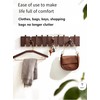 Tlongxia【Beech-6 Hooks Wall Mounted Coat RackHooks Piano Key Hangers Natural