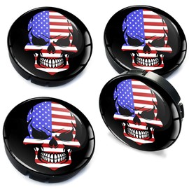 Biomar Labs® 4 x 60mm 3D Wheel Hub Centre Caps USA America American Flag Center Rims C 93 Z*
