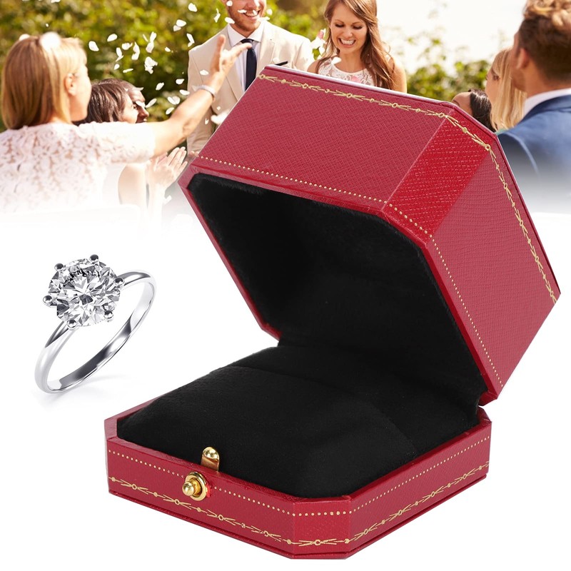 Brrnoo Ring Gift Box, Exquisite Storage Display, Elegant Single Ring