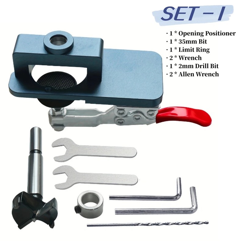 35mm Concealed Hinge Drill Bit Set for Cabinet Installation –