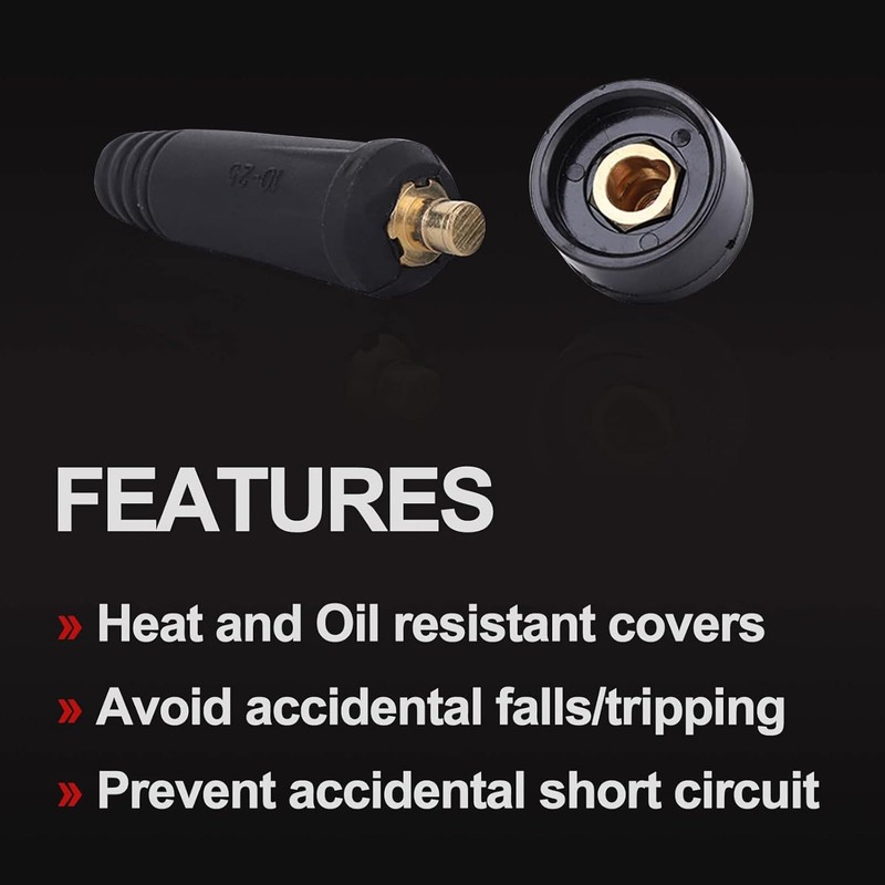 Set of 4 TIG Welding Cable Panel Connector Socket Set