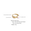 QueenBee 14K Gold 925 Adjustable Pearl Ring | Trendy Open