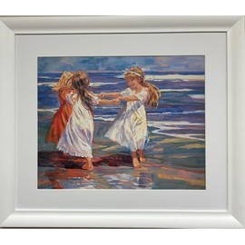 Corinne Hartley Free Spirits New CUSTOM FRAMED Art Lithograph Piano Cute Kids