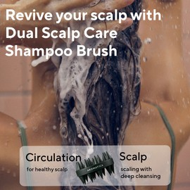 AROMATICA Dual Scalp Care Shampoo Brush - Retrieve Nourished Hair with Scalp Scaling and Deep Cleansing