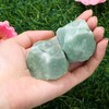 QINJIEJIE QINJIEJIE Green Aventurine Large Crystal Healing Crystals 1.8"-2.2" 2PCS