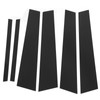 6PCS Door Window B C Pillar Cover Trim Glossy Black