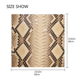 Snake Print Women's Fashion Silk Scarf,Square Satin Headscarf Novelty Neck Scarf Hair Wraps